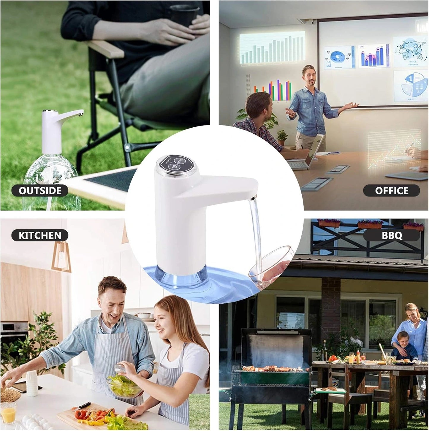 Electric Water Pump Dispenser – Rechargeable One-Touch Automatic Bottle Pump