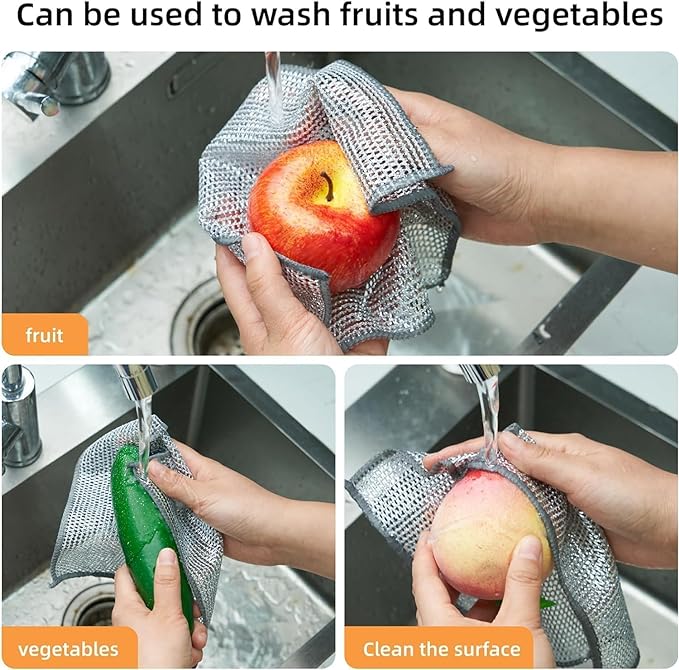 Wire Dish Cleaning Cloth – Easy & Quick Kitchen Washing
