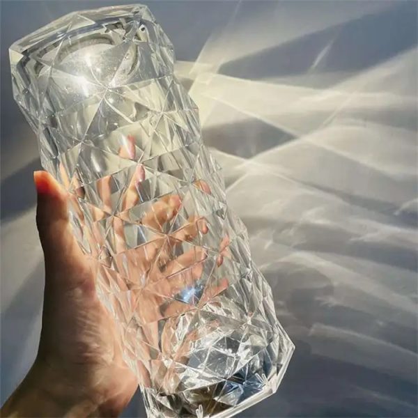 16 Colors Crystal Rose Lamp – Touch & Remote Bedside Light