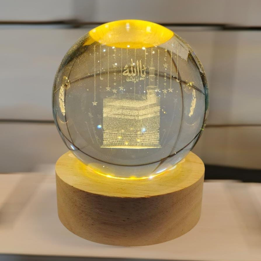 3D Kaaba Lamp – Elegant Islamic Night Light for Home & Prayer Room