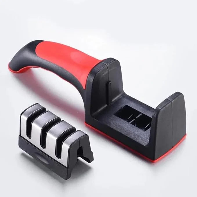 3-in-1 Knife Sharpener With Fruit And Meat Knife Peeler.3-Stage Diamond Coated Knife