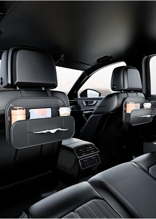 Leather Car Seat Organizer – Smart Backseat Storage Solution