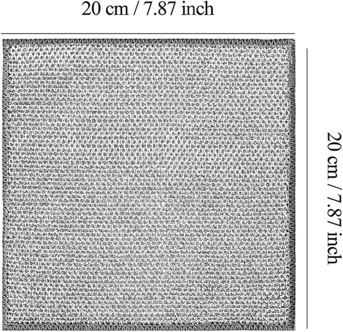 Textured gray square with measurement labels on a white background