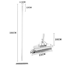 Measurement chart of a broom with dimensions labeled