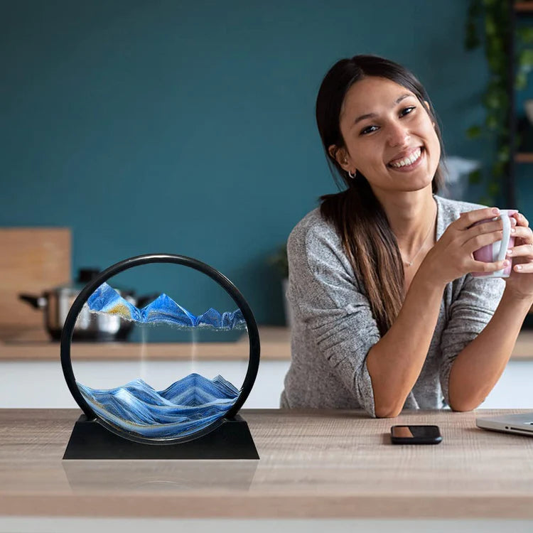 Elegant 3D moving sand art gift item for home and office